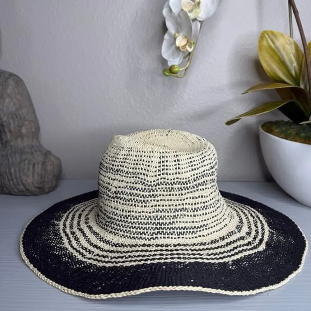 Free People beach hat woven boho beach dipped crown wide brim summer